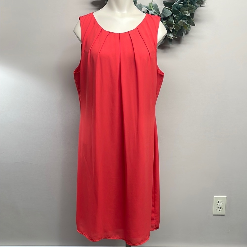 Worthington Red Sleeveless Sheath Dress 14